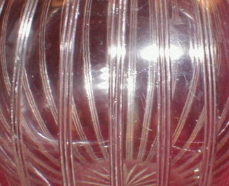 DECO Crystal PERFUME Bottle SILVER Top - ANTIQUE -