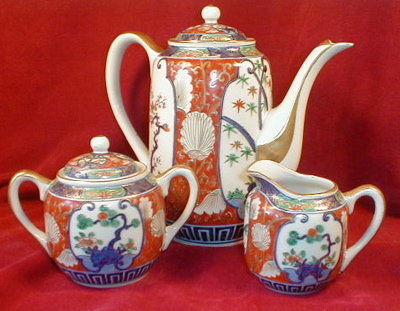 Arita IMARi Chenghua COFFEE Set 3 Pcs -ANTIQUE-