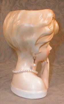 LEFTON Head VASE Hand + Necklace + Earrings -