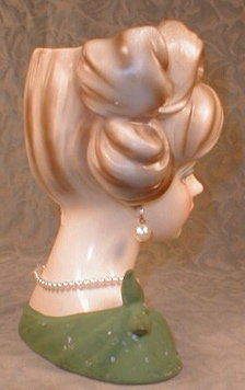 NAPCOware HEAD Vase C7294 -Earrings- VINTAGE -
