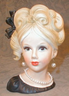 INARCO Head Vase E3662 BOW - Vintage -