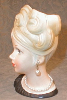 INARCO Head Vase E3662 BOW - Vintage -