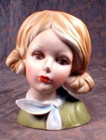 Teen HEAD Vase INARCO E6211 with BOW -