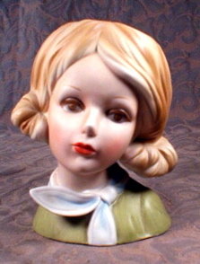 Teen HEAD Vase INARCO E6211 with BOW -