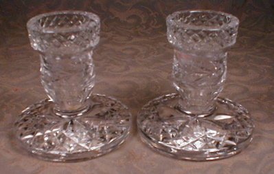 WATERFORD Glandore CANDLEsticks - VINTAGE -