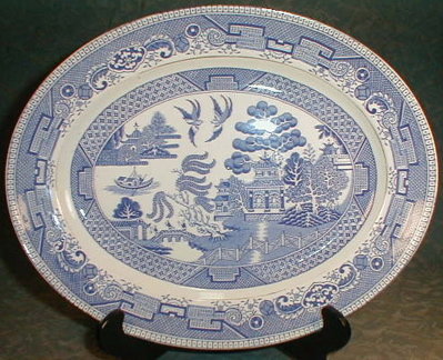 Blue WiLLOW Platter MYOTT -12 inch-