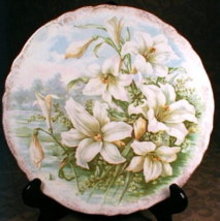 Buffalo POTTERY Plate EASTER Lily - ANTIQUE -