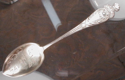 Savannah STERLING Spoon SOUVENIR Ga. -ANTIQUE-