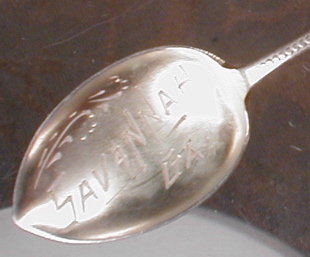 Savannah STERLING Spoon SOUVENIR Ga. -ANTIQUE-