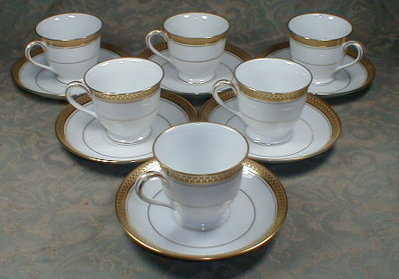 Noritake GOLDRIDGE Cups & Saucers -6-