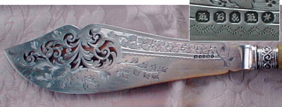 SHEFFIELD Silver FISH Servers - ANTIQUE -