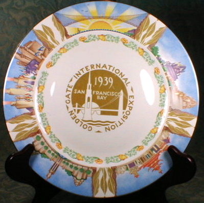GOLDEN Gate EXPO Plate - 1939 - San Francisco -