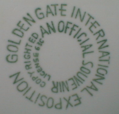 GOLDEN Gate EXPO Plate - 1939 - San Francisco -