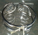 DECO Rhinestone BRACELET Hinged CUFF -VINTAGE -
