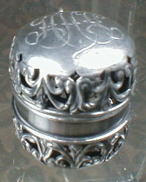 STERLING Chatelaine THIMBLE Holder - ANTIQUE -