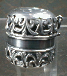 STERLING Chatelaine THIMBLE Holder - ANTIQUE -