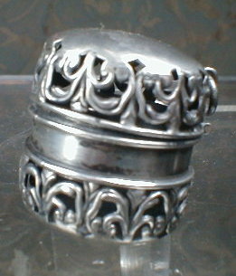 STERLING Chatelaine THIMBLE Case ~ Antique ~
