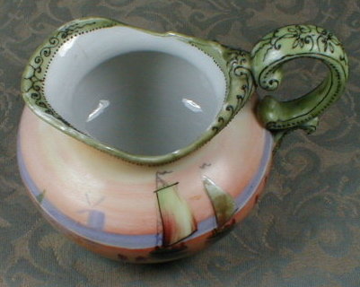 NIPPON Pitcher HAND Painted - Dutch Moriage -