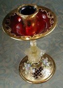 Murano SWAN Candlestick RED -Rossetto Estevan-