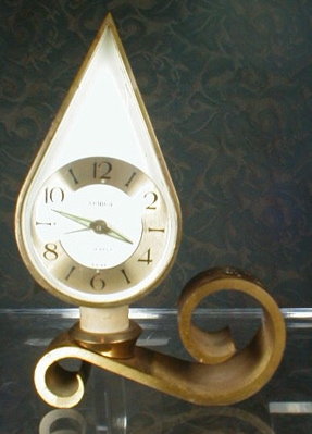 SEMCA Teardrop Alarm Clock Swiss - 7 Jewels -