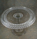 WILDFLOWER Cake Plate EAPG Pedestal Adams US Glass