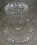 WILDFLOWER Cake Plate EAPG Pedestal Adams US Glass