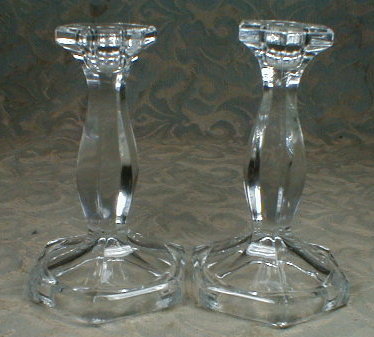 HEISEY Patrician Candlesticks Mini - PAIR -