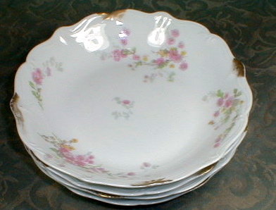 LIMOGES Soup BOWLS -4- Ahrenfeldt -ANTIQUE-