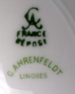 LIMOGES Soup BOWLS -4- Ahrenfeldt -ANTIQUE-