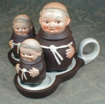 GOEBEL Friar TUCK Condiment 4 pc SET -VINTAGE-