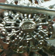 WEISS Brooch EARRINGS Set - Rhinestone Flowers -