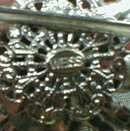 WEISS Brooch EARRINGS Set - Rhinestone Flowers -