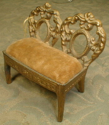 Miniature SETTEE Dollhouse SOFA - Antique -
