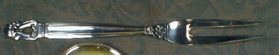 Georg JENSEN Acorn Meat FORK -Sterling Silver-