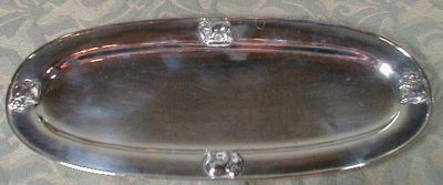 STERLING Elephants TRAY Oval -