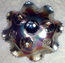 NORTHWOOD Wishbone Bowl - RED Carnival GLASS -