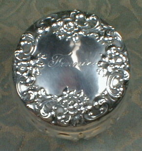 Gorham STERLING Top JAR Cut Glass - Antique -