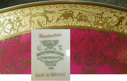 HUTSCHENREUTHER Fairy Compote - GOLD & Pink -