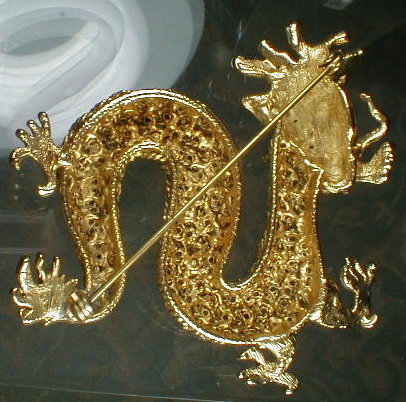 DRAGON Pin LARGE - Vintage -