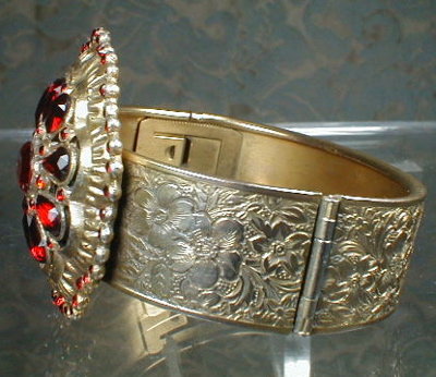 RHINESTONE Cuff BRACELET Bohemian Style VINTAGE