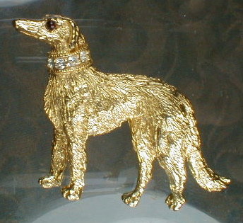 NEMO Hound PIN Brooch RHINESTONES - Vintage -
