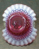 FENTON Hobnail BASKET Cranberry - VINTAGE -