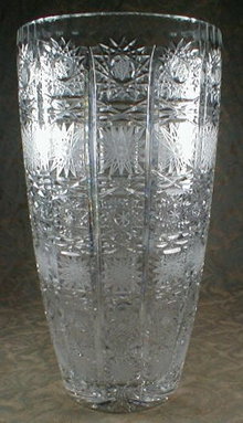 CUT Glass VASE - 12 inches TALL -