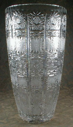 CUT Glass VASE - 12 inches TALL -