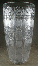 CUT Glass VASE - 12 inches TALL -