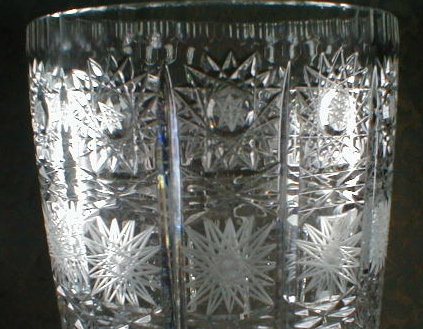 CUT Glass VASE - 12 inches TALL -