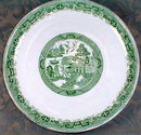 WILLOW Ware GREEN Farmers + Cup Saucer -