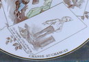 SARREGUEMINES Plate - Hunting for Pelts - ANTIQUE