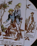 SARREGUEMINES PLATE - Rabbit Hunting - ANTIQUE
