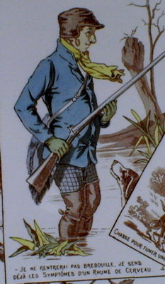 SARREGUEMINES PLATE - Wild DUCK Hunting - ANTIQUE